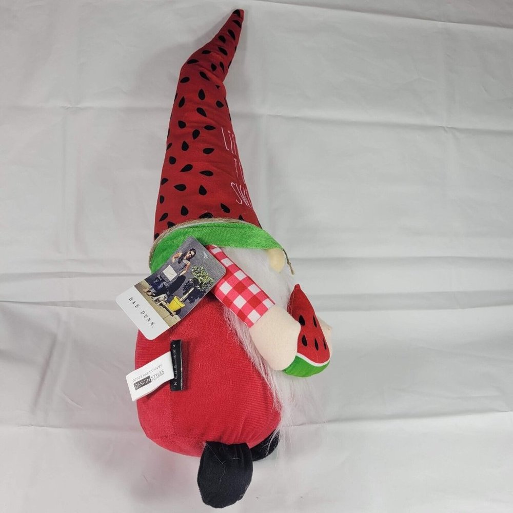 Rae Dunn Red & Green Watermelon Gnome "Life Is Sweet" - Picture 5 of 10